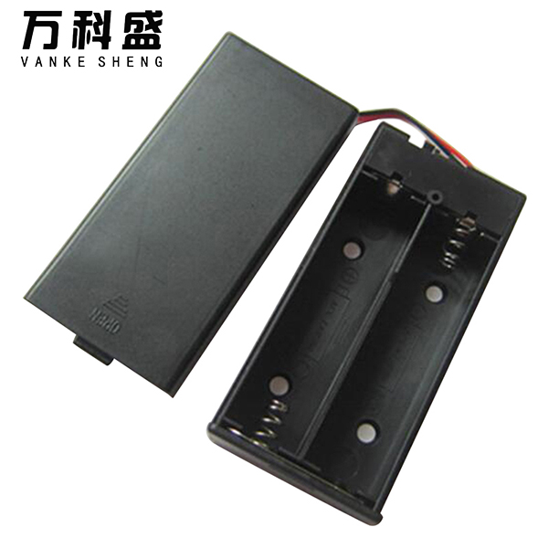 3.7v 2 x 18650 battery holder storage case box with on/off switch with cover cable