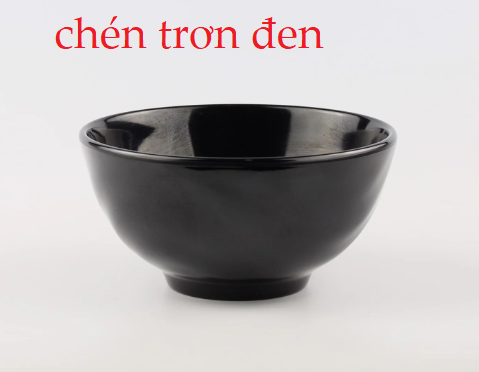 Chén Bát Cơm Đen Nhám Cao Cấp, Chén Ăn Cơm Màu Đen