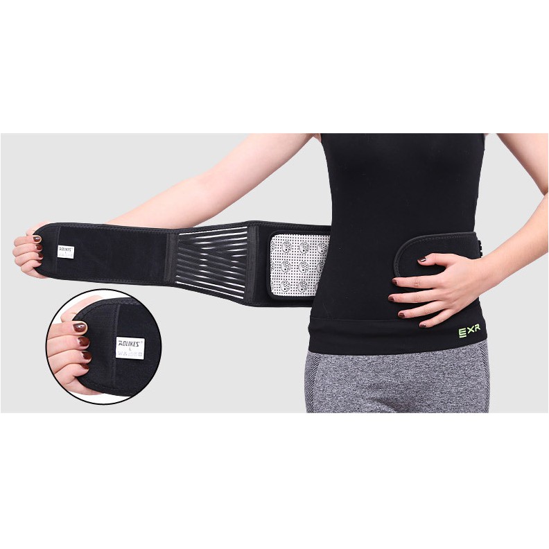 Đai Lưng Đá Nóng giảm đau, giảm mỡ Aolikes AL7997 hỗ trợ cột sống, tan mỡ bụng, lưng