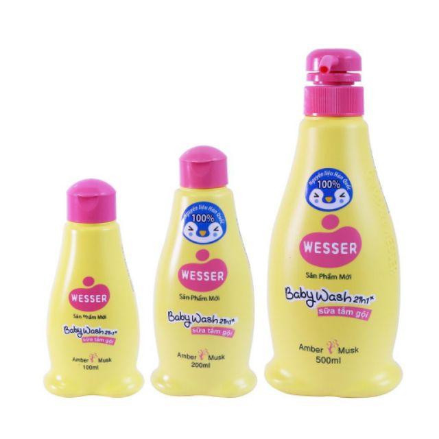 Sữa tắm gội Wesser 500ml cho bé