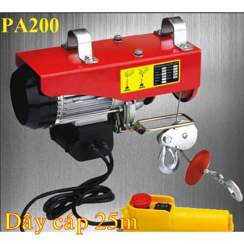 Máy Tời Điện 200kg - 200kg, dây cáp 25m, máy nâng hạ