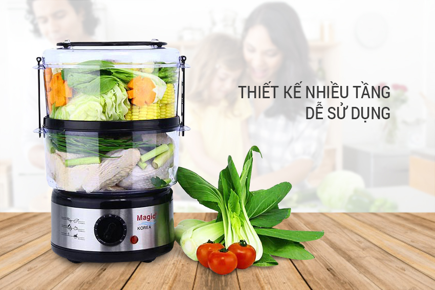 NỒI HẤP THỰC PHẨM MAGIC KOREA A64 2 TẦNG
