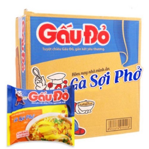 Mì Gấu Đỏ Tôm Gà/ gà sợi phở thùng 30 gói