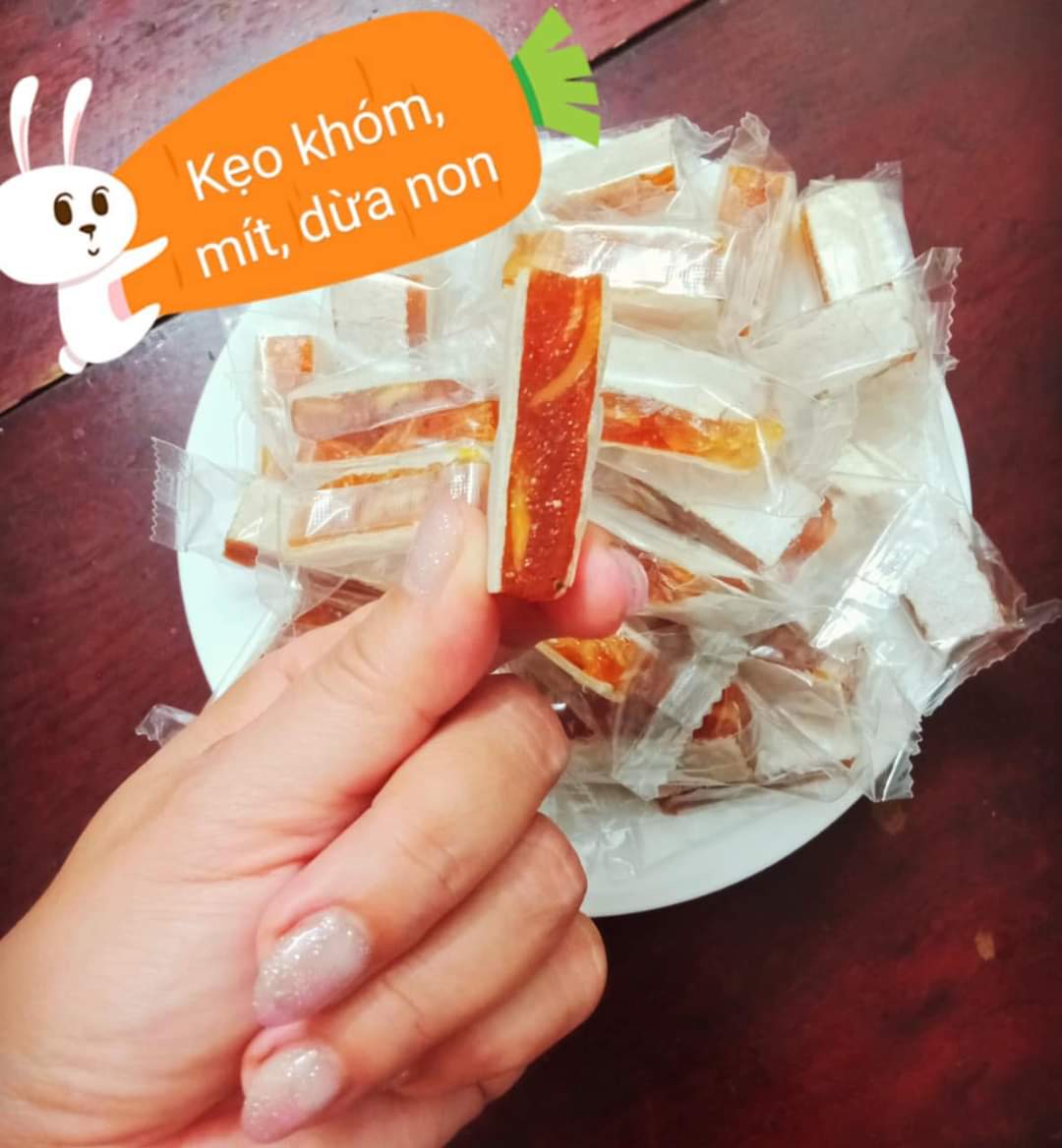 (FREESHIP) 1Kg Kẹo Khóm dừa non mềm dẻo ít ngọt