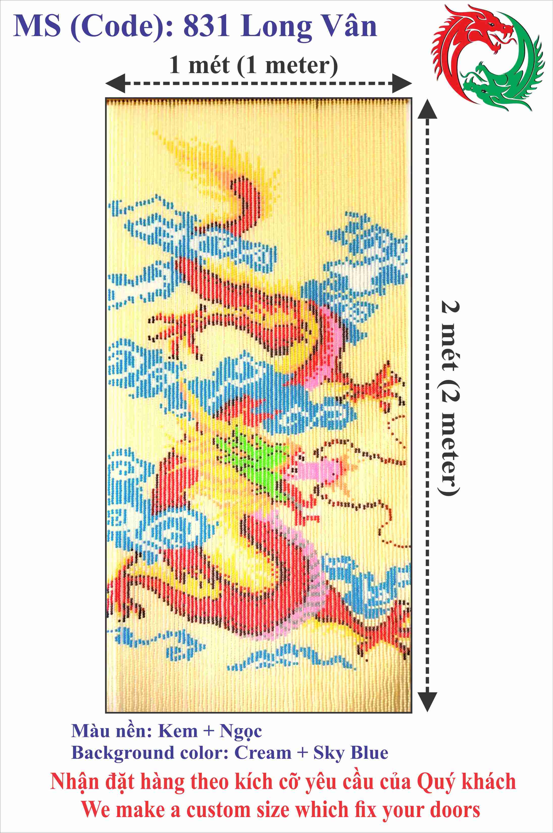 Màn hạt nhựa - Công ty Hai Con Rồng - Code 831 Long Vân