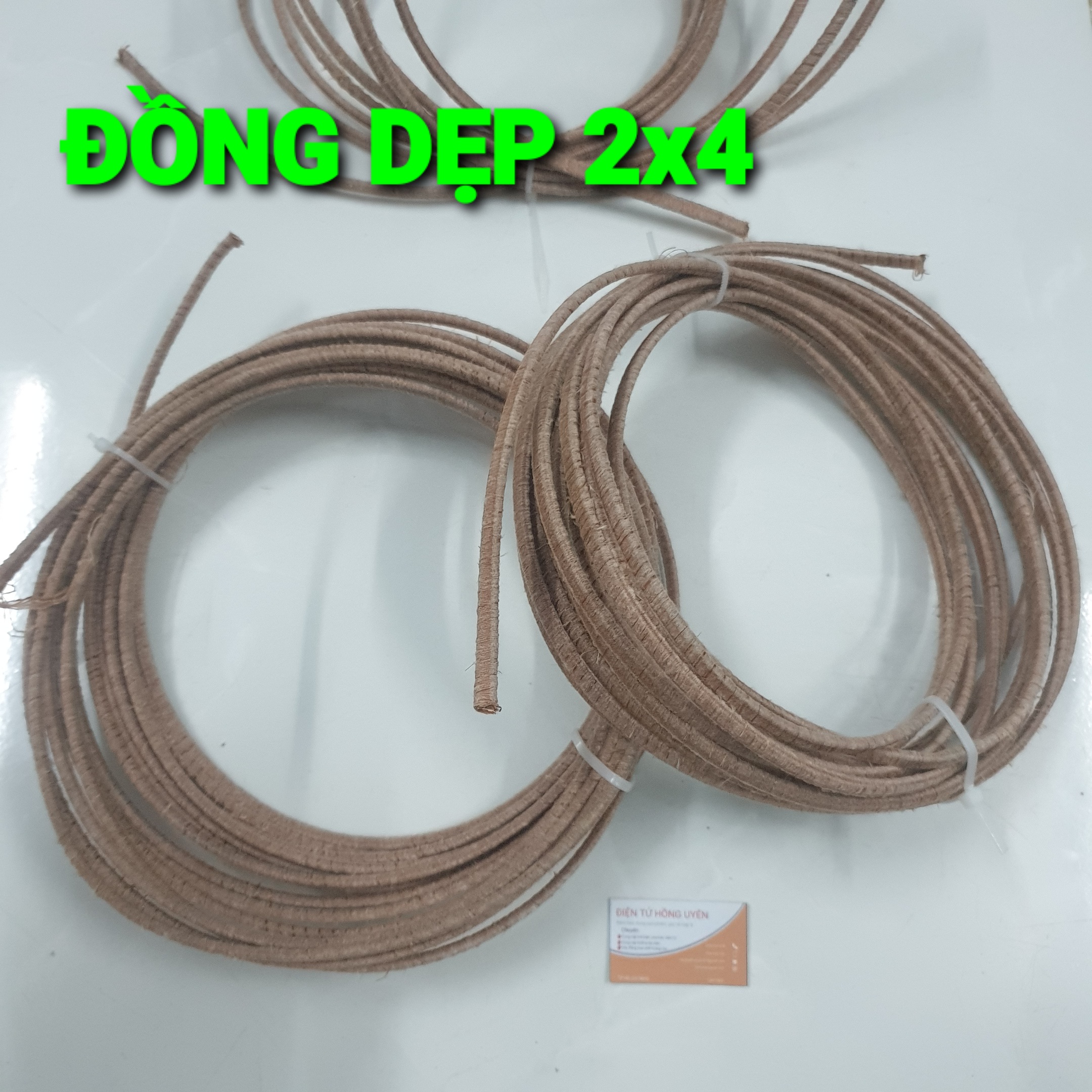 500g Dây đồng dẹp. Dây đồng dẹp 2x4 quấn biến áp. Dây đồng hàn dòng cao quấn máy 1 vế. Dây đồng dẹp bọc amiang chống cháy. Dây đồng bẹ quấn sạc acquy. Dây đồng quấn máy hàn, máy biến áp 3 pha