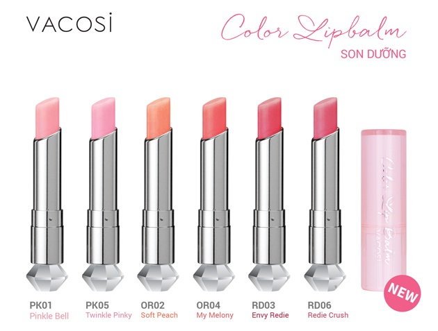 Son dưỡng có màu vacosi color lip balm 3g