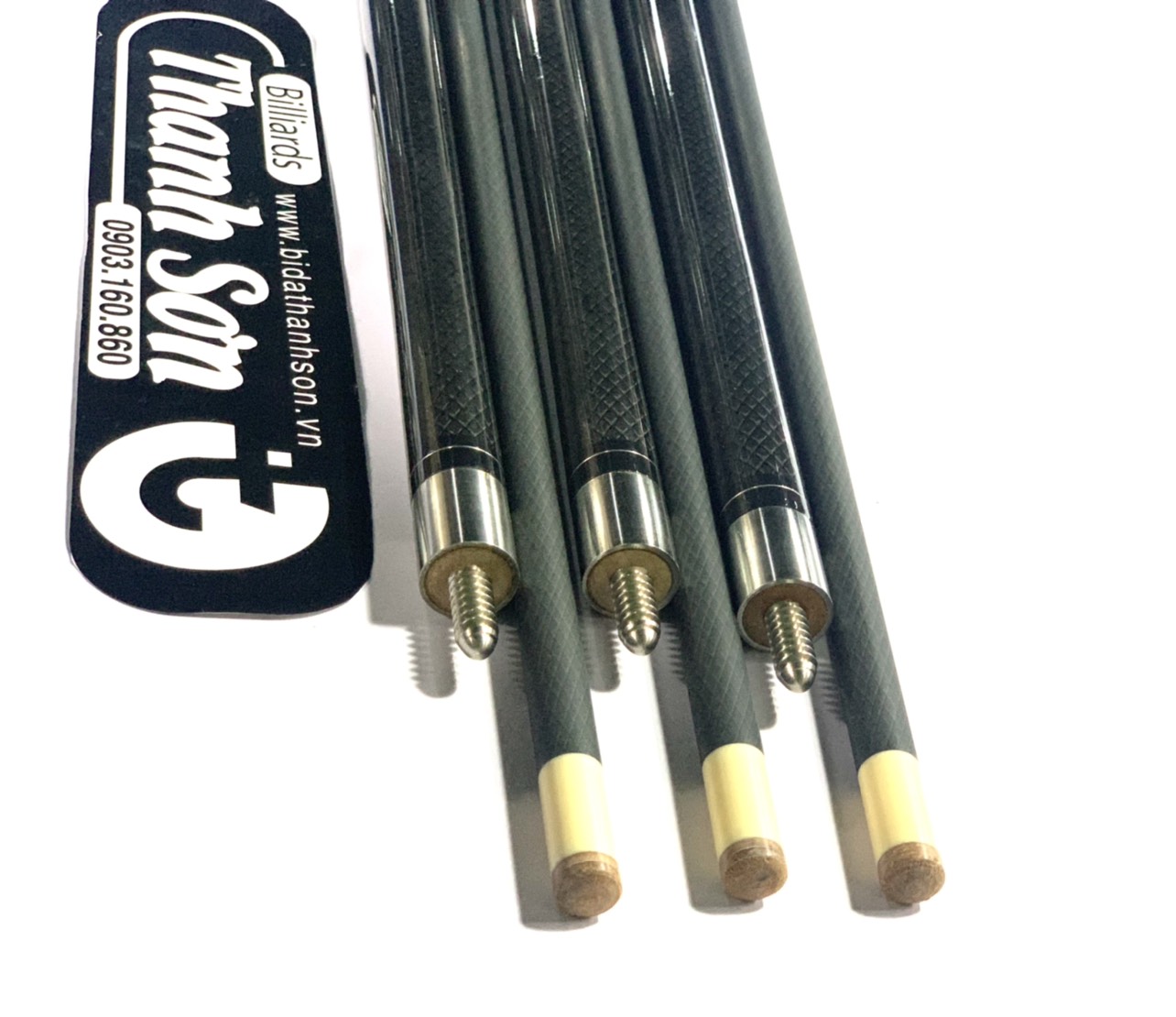 Cơ bida LỖ Ngọn phủ carbon 3D