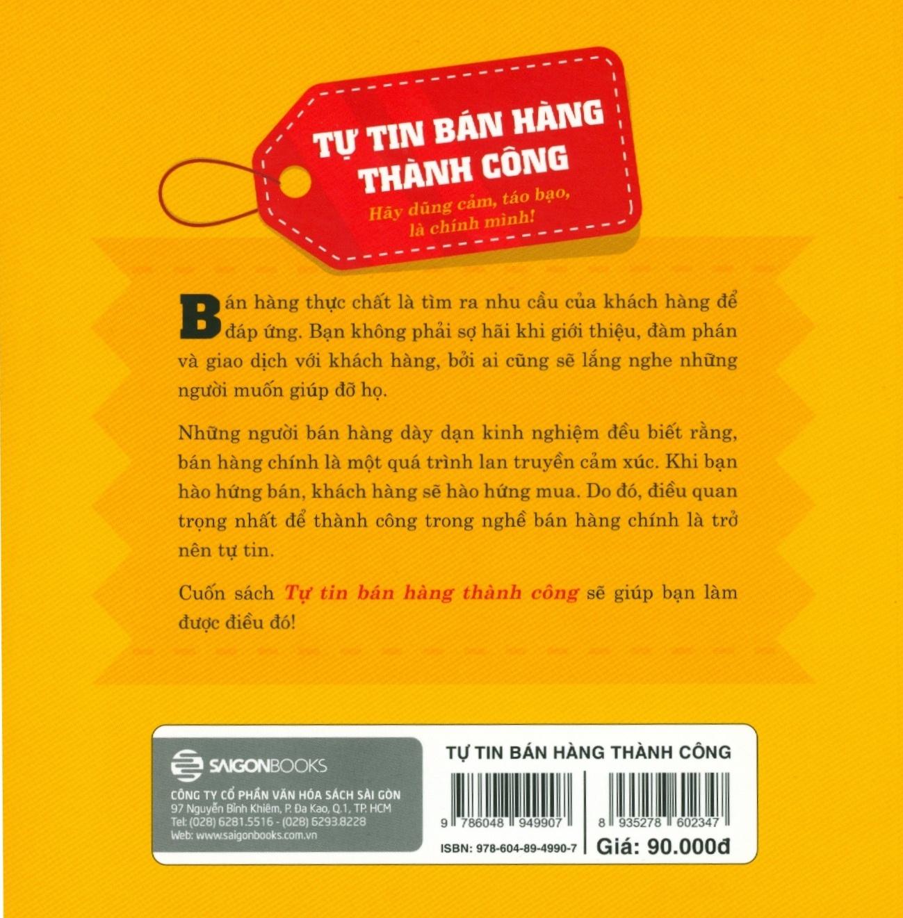 Tự tin bán hàng thành công - Tác giả: Barry Watson