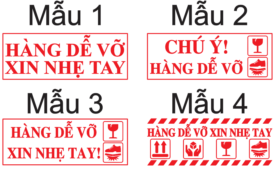 Con dấu Hàng Dễ Vỡ Xin Nhẹ Tay