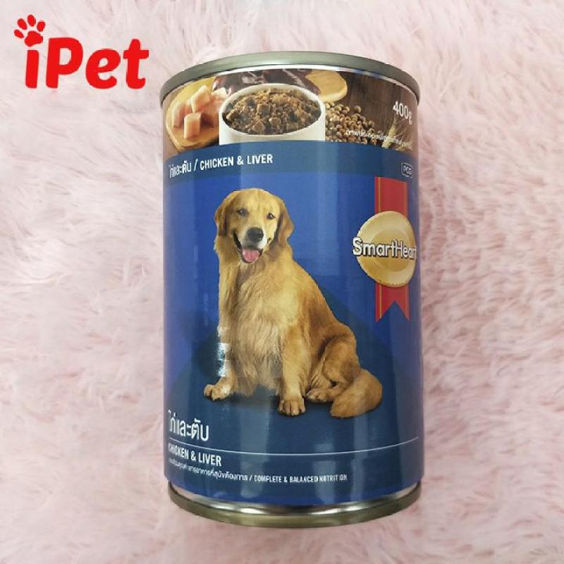 Thức Ăn Pate SmartHeart Vị Gà & Gan Cho Chó Lớn 400g - iPet Shop