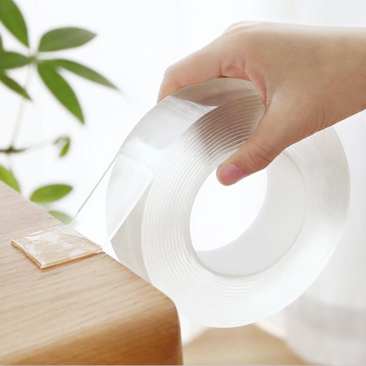 BĂNG KEO 2 MẶT TRONG SUỐT  SIÊU  DÍNH , CHỐNG THẤM  ĐA NĂNG  cUỘN 5 MÉT, 3 MÉT