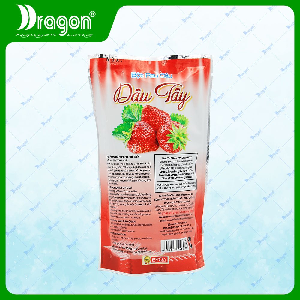 Bột Rau Câu Dâu Tây DRAGON 86G