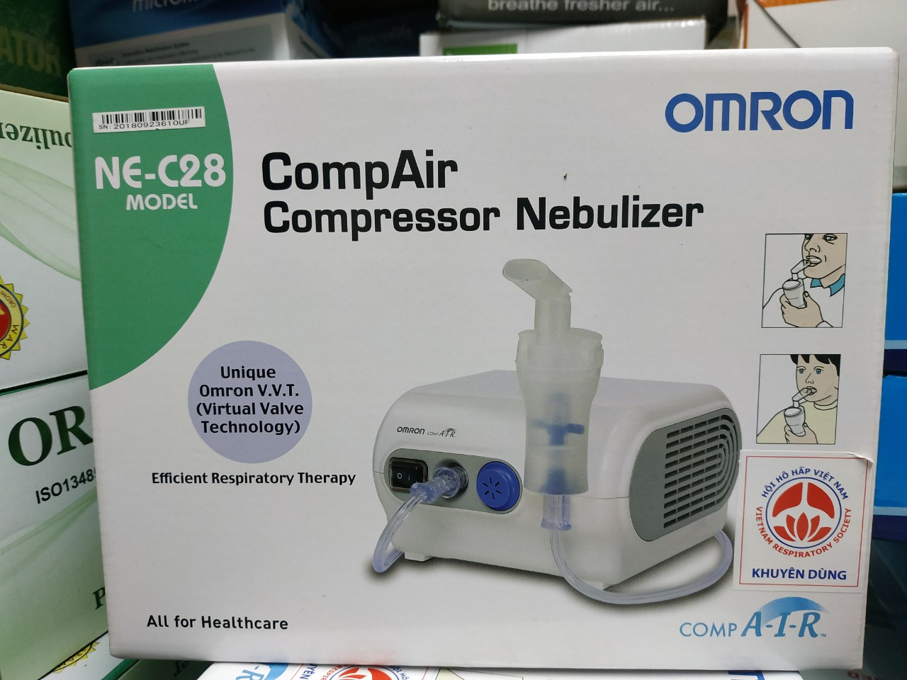 Máy xông mũi họng Omron NE-C28 (Trắng)