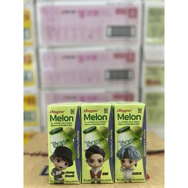 Sữa trái cây 3 vị Binggrae Hàn Quốc( phiên bản BTS)