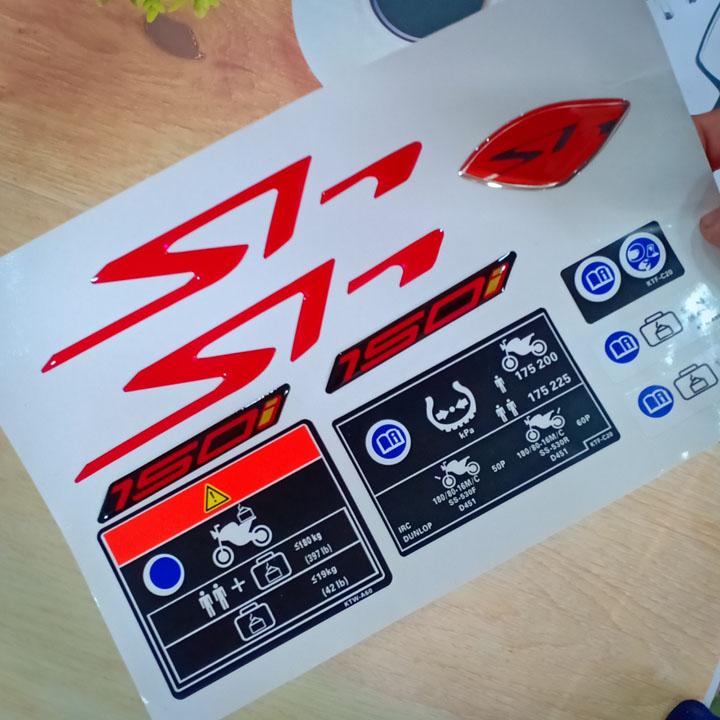 [QUÁ XỊN] Trọn bộ tem nổi dành cho xe SH 150i đỏ với chất liệu cao cấp trang trí xe đẹp như mới A266