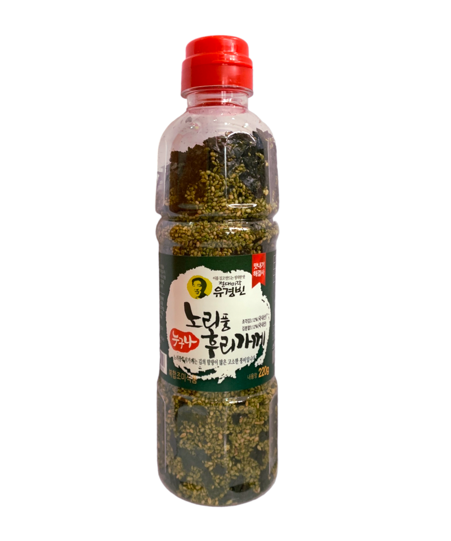 Rong biển vừng rắc cơm Hàn Quốc vị truyền thống và vị cá ngừ chai 220g