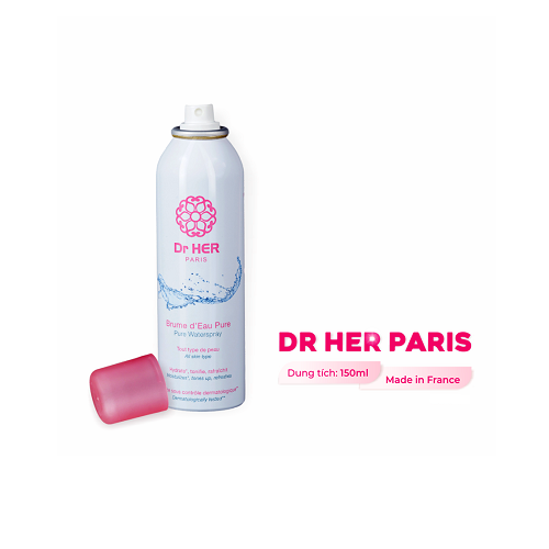 [ Tặng chai 100ml ] Xịt khoáng cấp ẩm làm dịu da Dr HER Paris 400ml