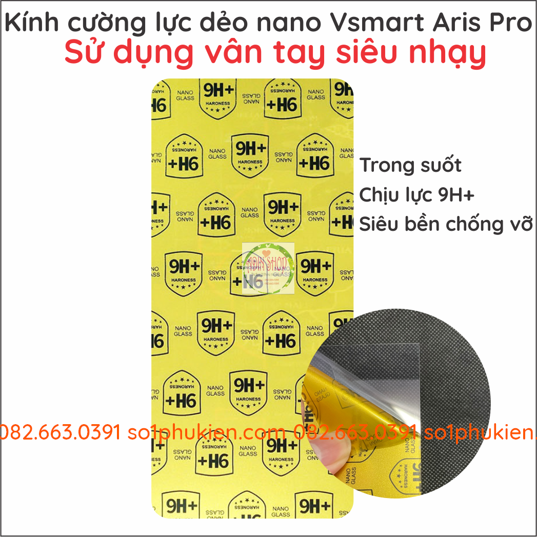 Dán cường lực Vsmart Aris Pro dẻo nano siêu bảo vệ