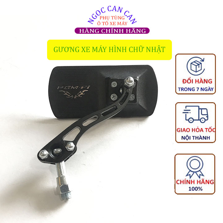 Gương xe máy hình chữ nhật, gương nhỏ chiếu hậu dùng cho mọi loại xe