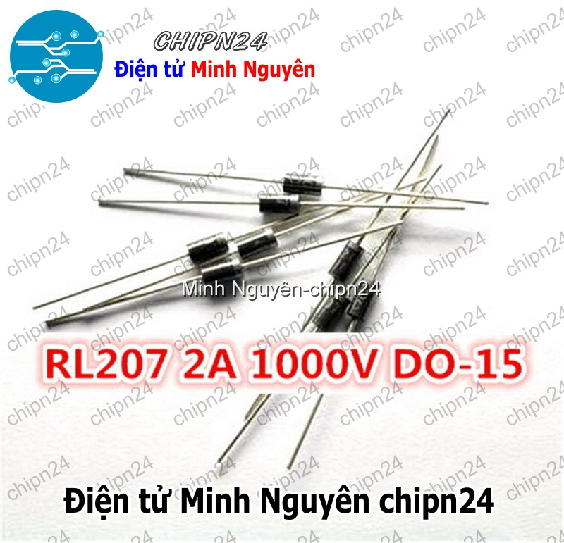 [25 con] (K473) Diode RL207 DIP 2A 1000V - HH002021