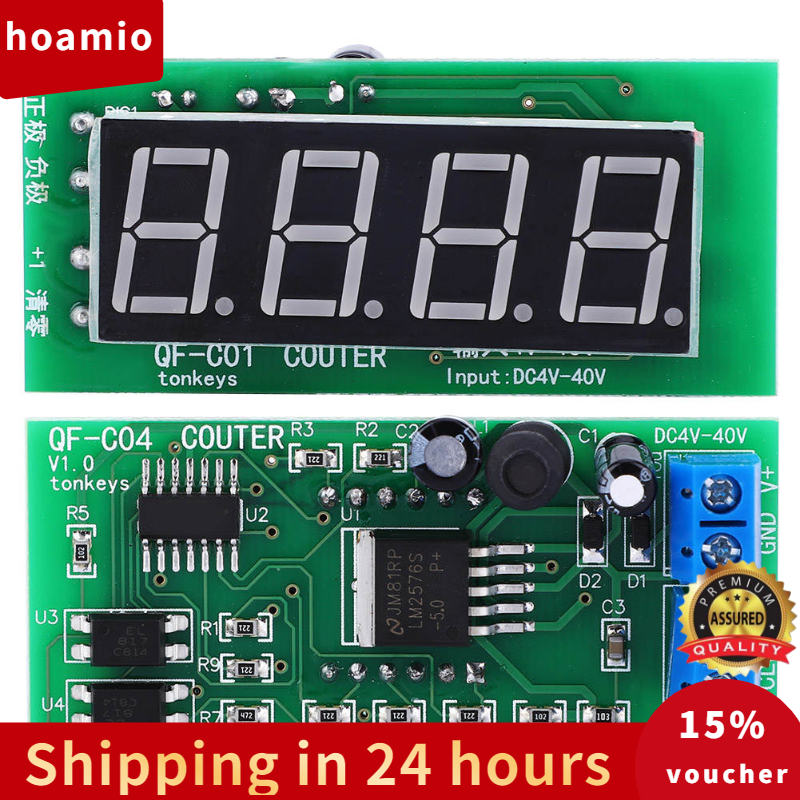 9999 Counter Module 4-Digit Digital Display + Memory Function QF-C04 DC4-40V
