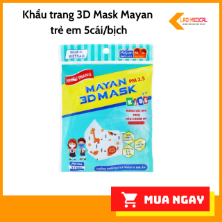 Khẩu trang trẻ em Mayan 3D Mask 3 - 10 tuổi bịch 5 cái thumbnail
