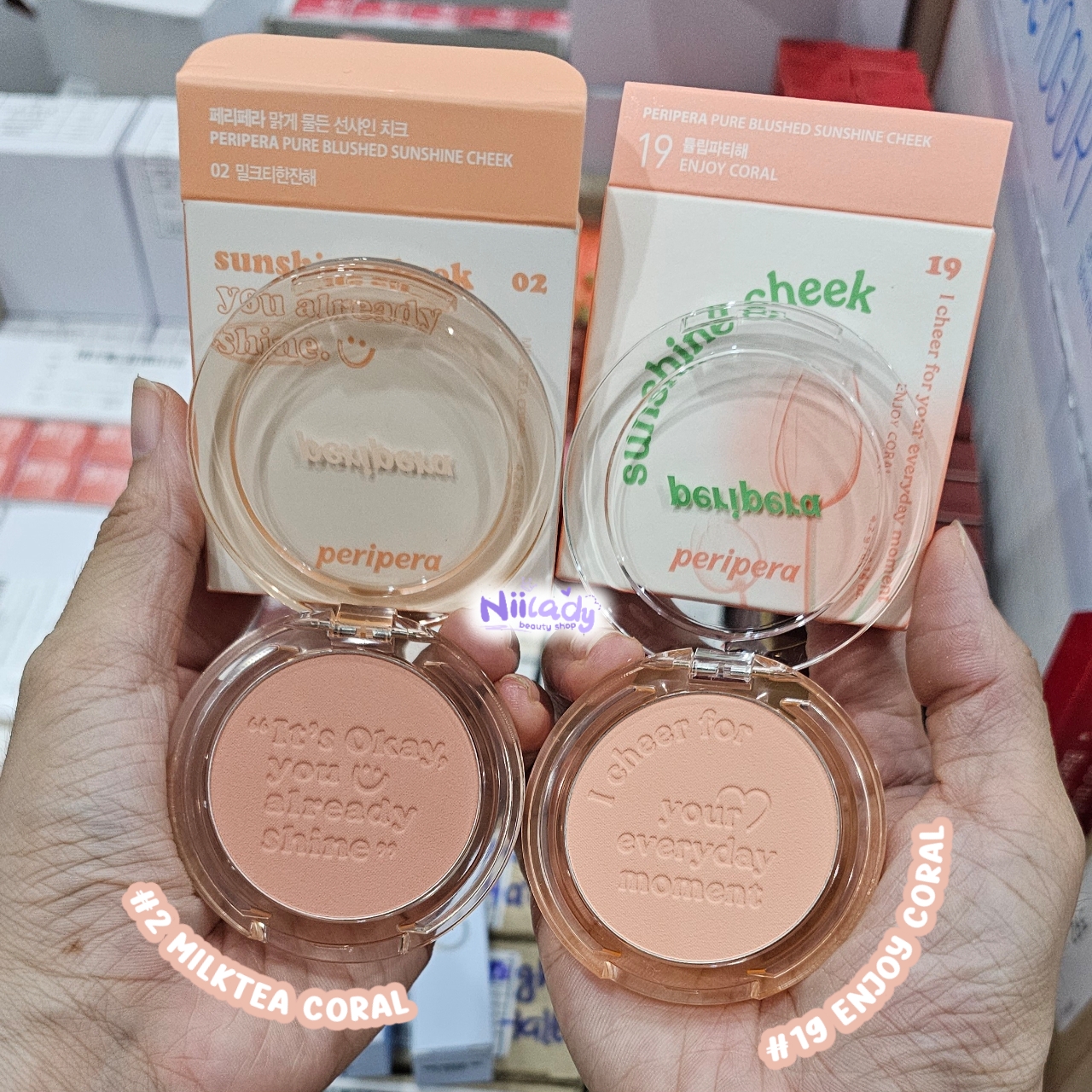 Má hồng Peripera Pure Blushed Sunshine Cheek, Custom Cheek
