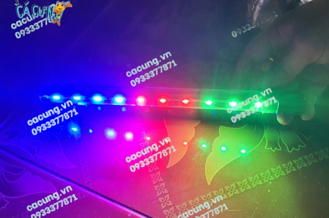 Đèn Led Hồ Cá 3 Màu Đỏ/Trắng/Vàng T4-200Led (16cm)