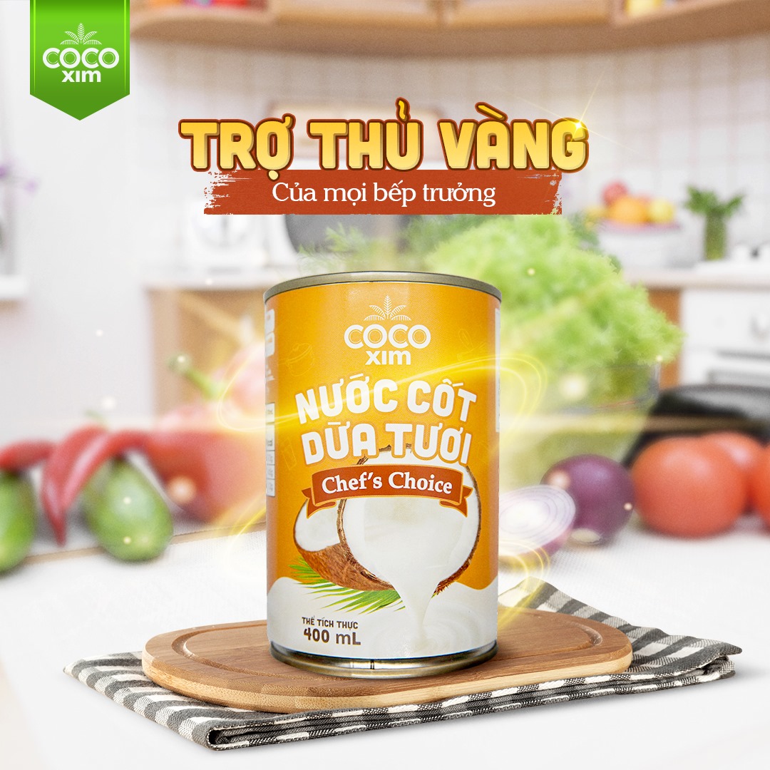 Combo 3 Lon Nước cốt dừa Chef's Choice Cocoxim 400ml
