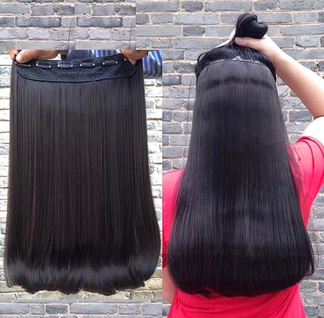 Tóc giả kẹp ❤️FREESHIP❤️kẹp cúp dải 6 phím