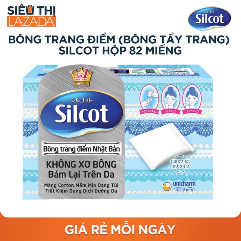 Bông trang điểm (bông tẩy trang) Silcot Hộp 82 miếng