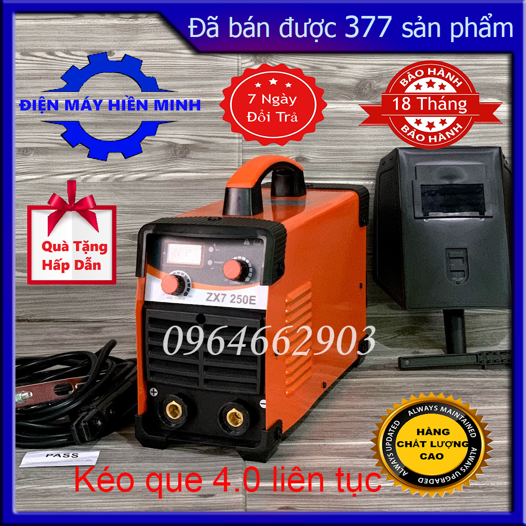 Máy hàn jasic zx7 250e - máy hàn que 4 ly điện tử cao câp bảo hành 12 tháng điện máy hiền minh điện máy hiền minh