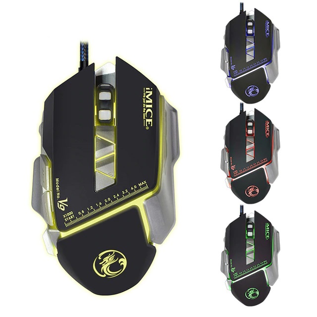 Chuột máy tính iMICE V9 Gaming (Dây dù, Led)