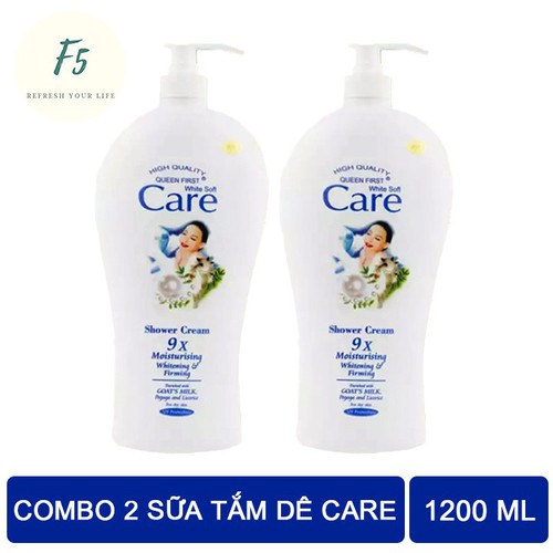 Chai Sữa Tắm Dê White Care 9x Chai 1200ml -