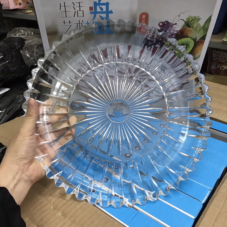 Khay Thủy Tinh Trắng 30Cm