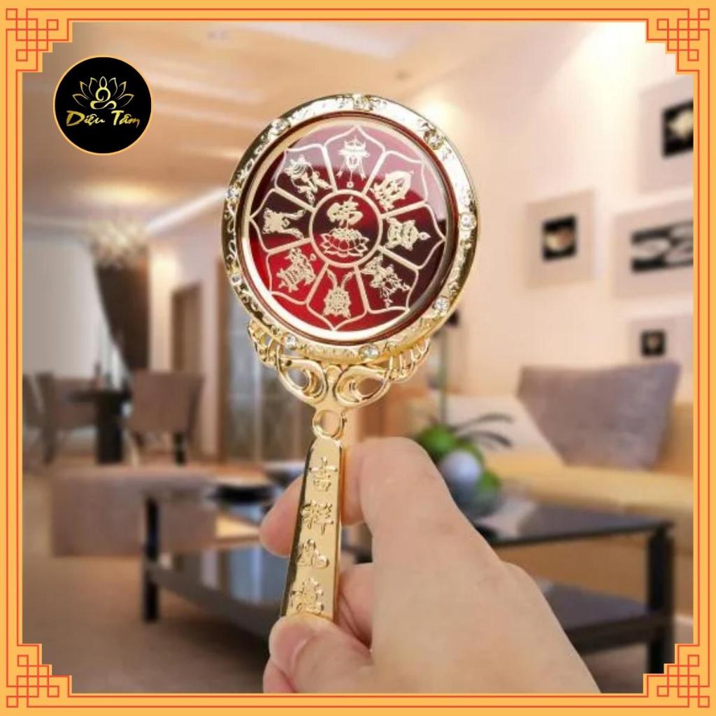 Gương khai quang chữ phật đồ phong thủy
