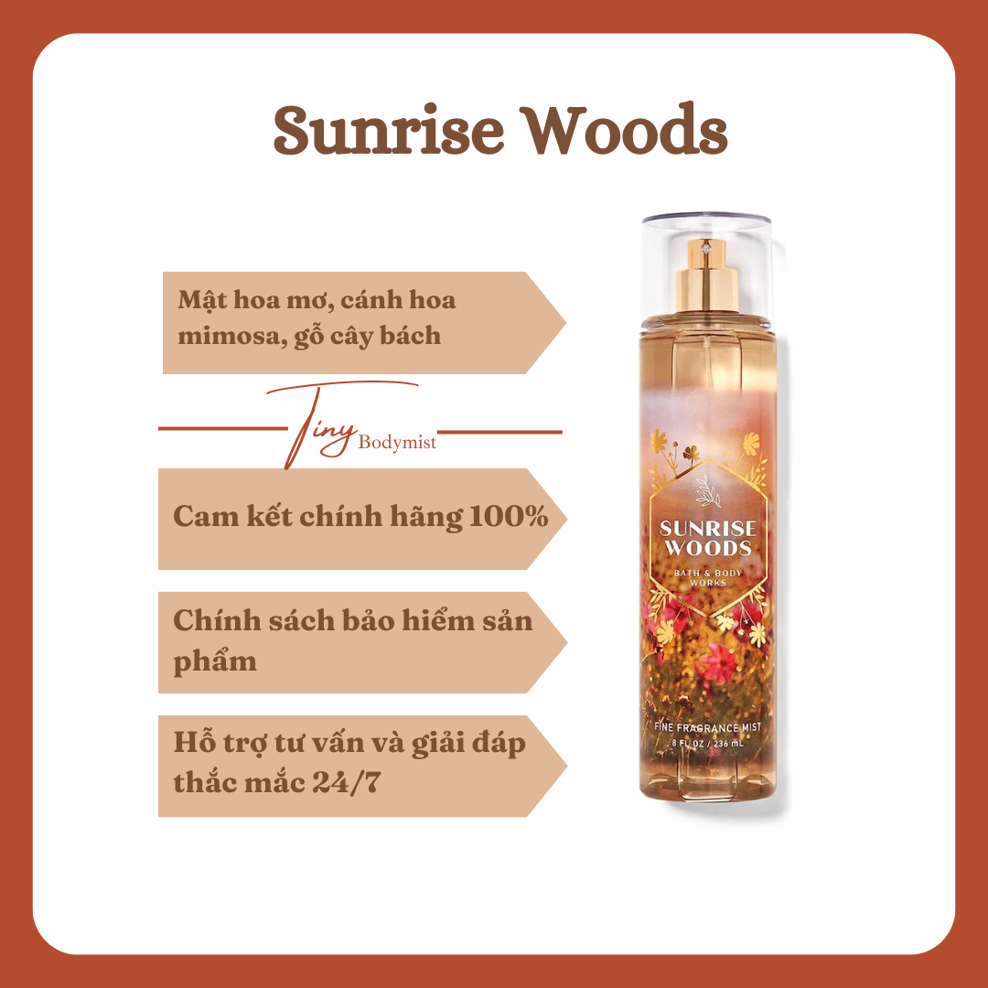 Xịt thơm toàn thân Body mist BBW 10ML hương nước hoa