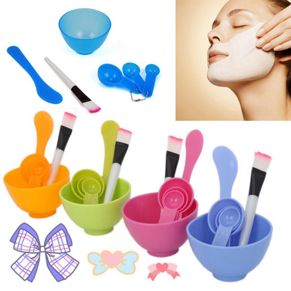 Bộ chén cọ trộn đắp mặt nạ 6 món, dụng cụ trộn mặt nạ