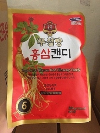 ComBo 5 Gói Kẹo Hồng Sâm Không Đường 200gram