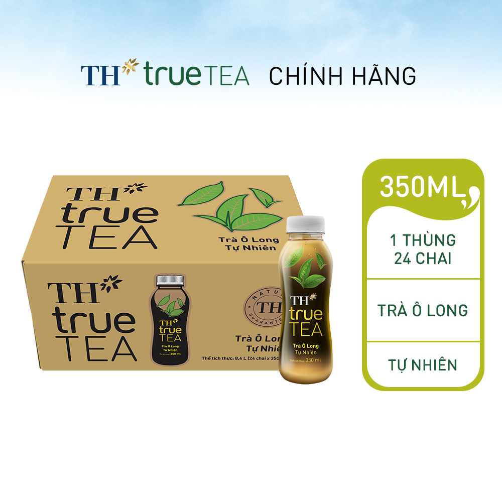 Thùng 24 chai trà ô long tự nhiên TH true TEA 350 ml (350 ml x 24)