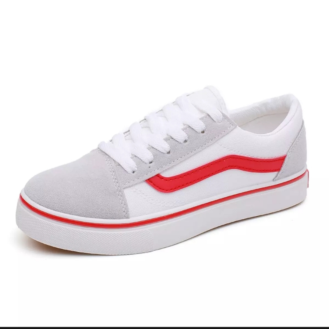 GIÀY SNEAKER UNISEX VANS TRẮNG SỌC ĐỎ