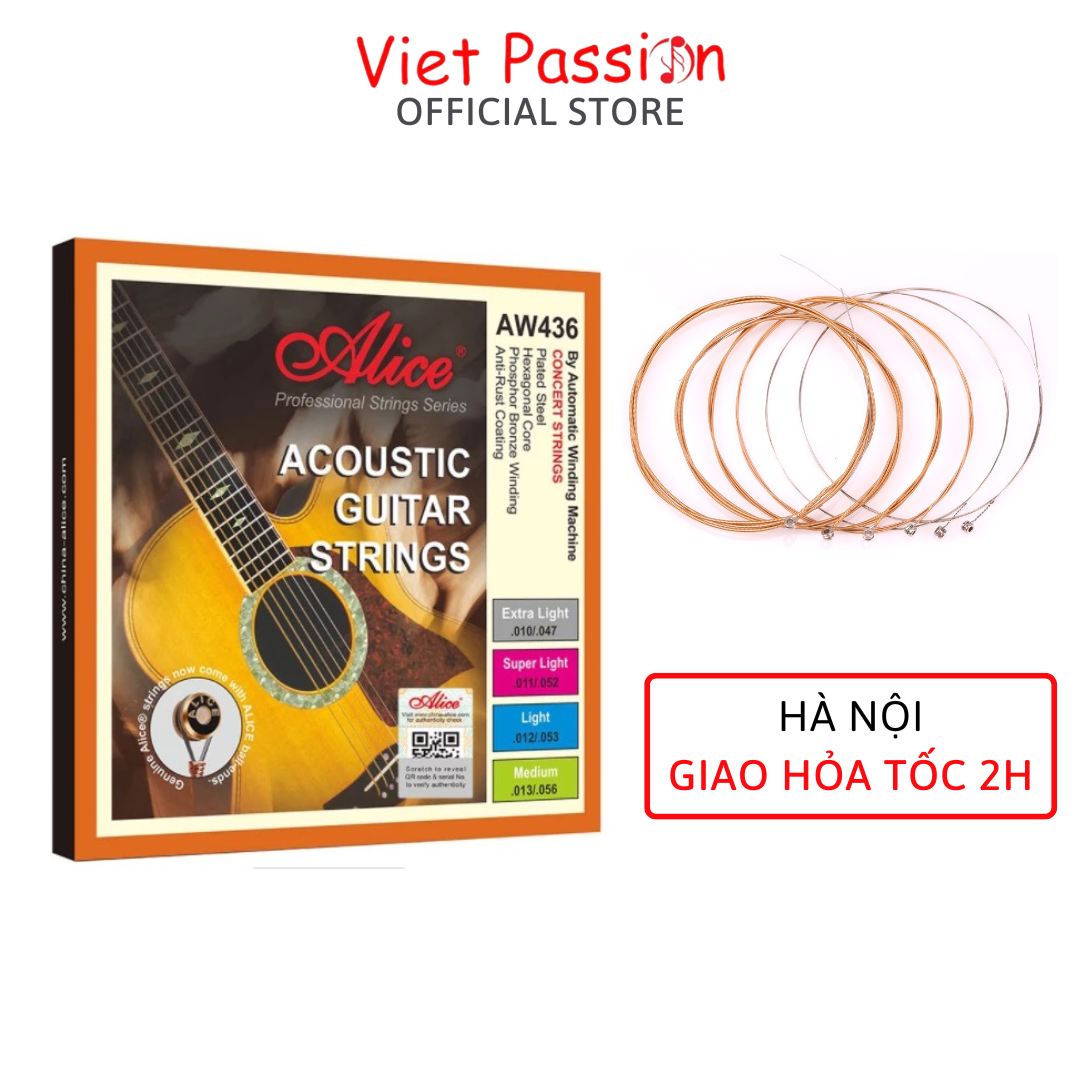 Dây đàn guitar acoustic Alice AW436 chính hãng Viet Passion
