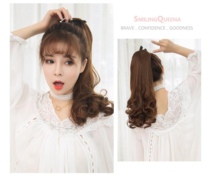 Tóc cột xoăn đuôi 48cm D15 😍FREESHIP😍 buộc tóc giả nữ Sỉ 40k đuôi tóc giả nữ thời trang, cột xoăn tóc giả