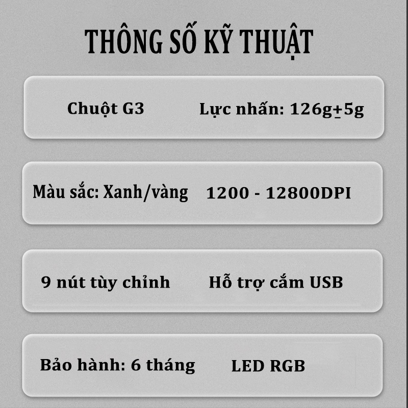 Chuột không dây Gaming Langtu G3 có Led