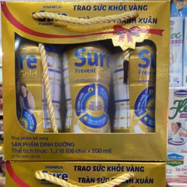 Lốc 6 chai sữa nước Sure Prevent Gold 200ml