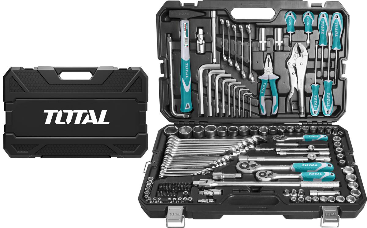 Total ingco 142 PCs portable kit hand tools screwdriver set Iron saw frame pliers nail clippers roller repair tools thth2-31426