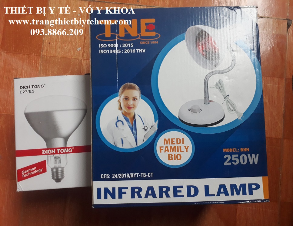 Đèn hồng ngoại Sưởi ấm TNE Lamp chân thấp tặng kèm bóng đèn hồng ngoại