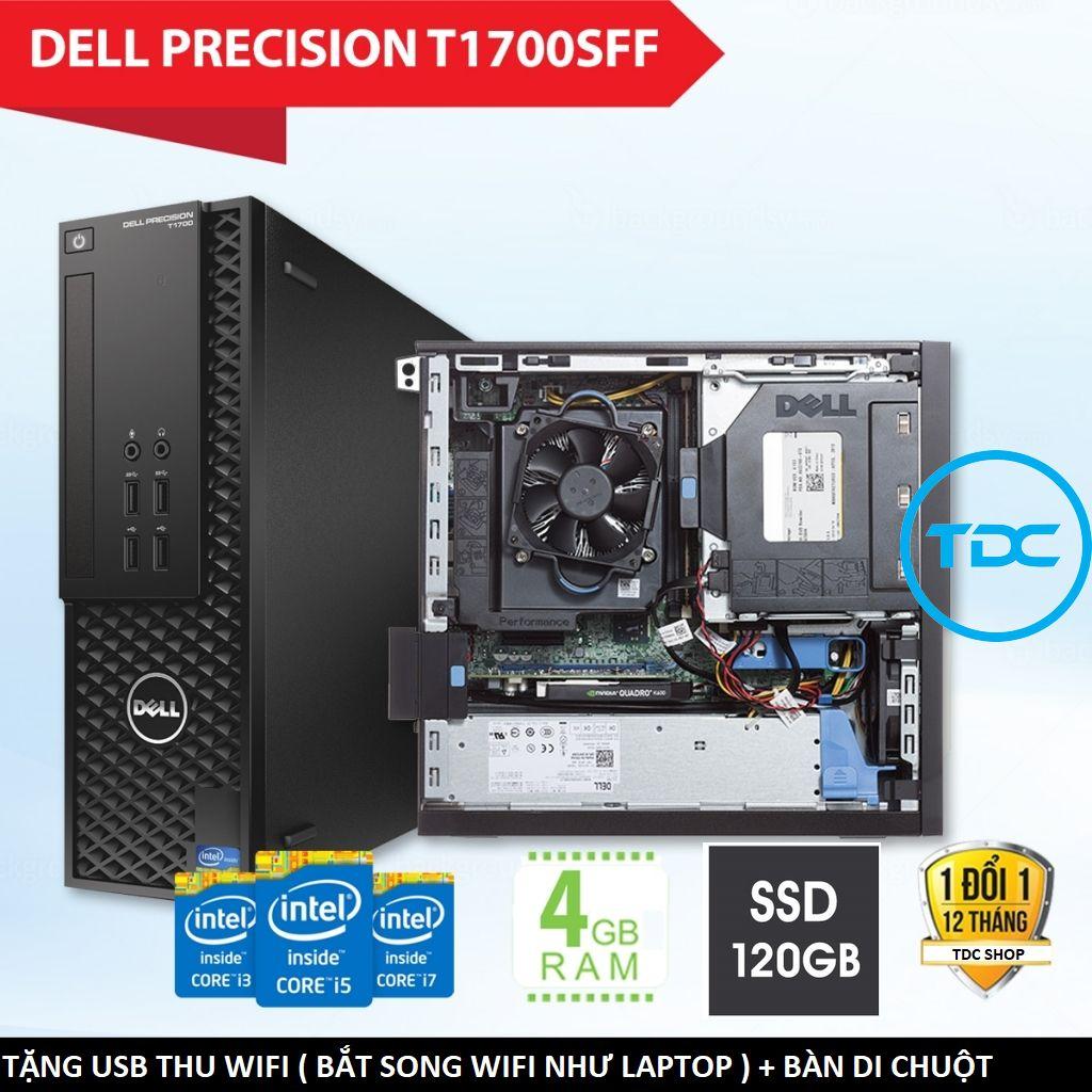 [Trả góp 0%]Máy tính Dell Precision T1700 SFF CPU intel core i3 4130 ram DR3 4GB SSD 120GB. Tặng BÀN DI và USB THU WIFI.  giá rẻ cho Văn Phòng trong ngành kỹ thuật kiến trúc và tài chính.