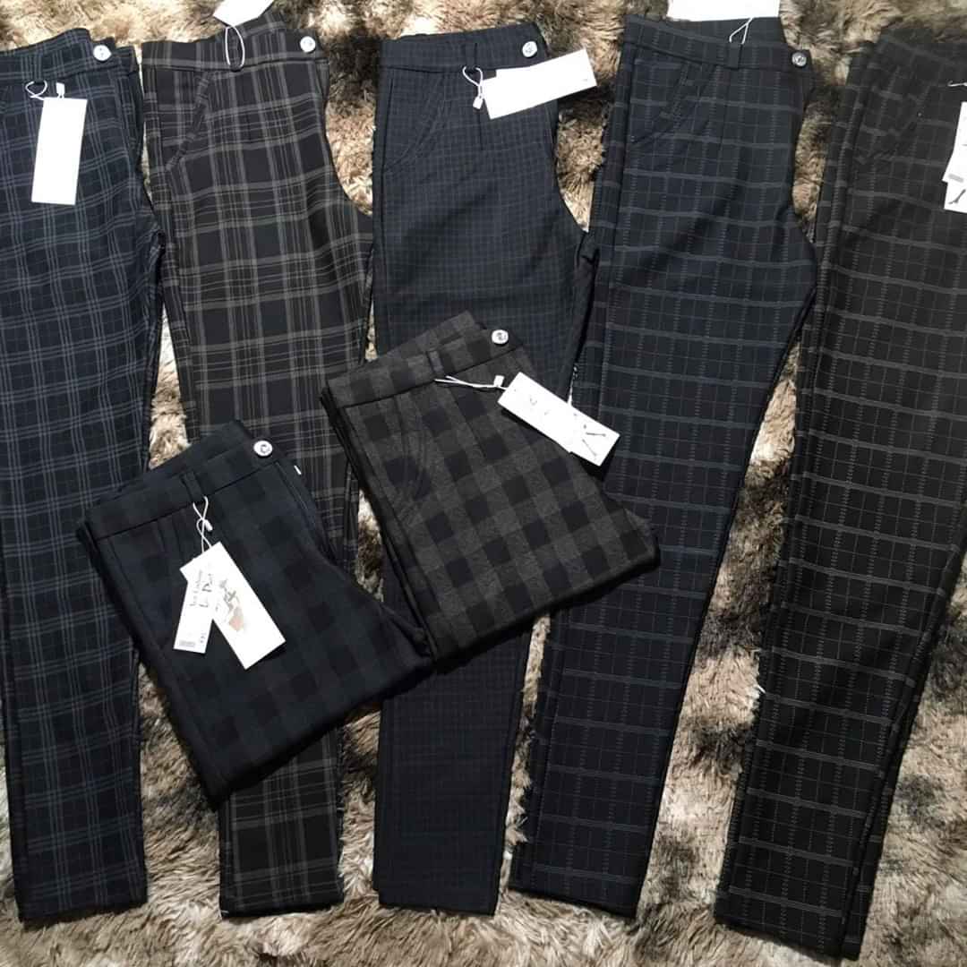 [HCM]Quần cotton sọc dây kéo